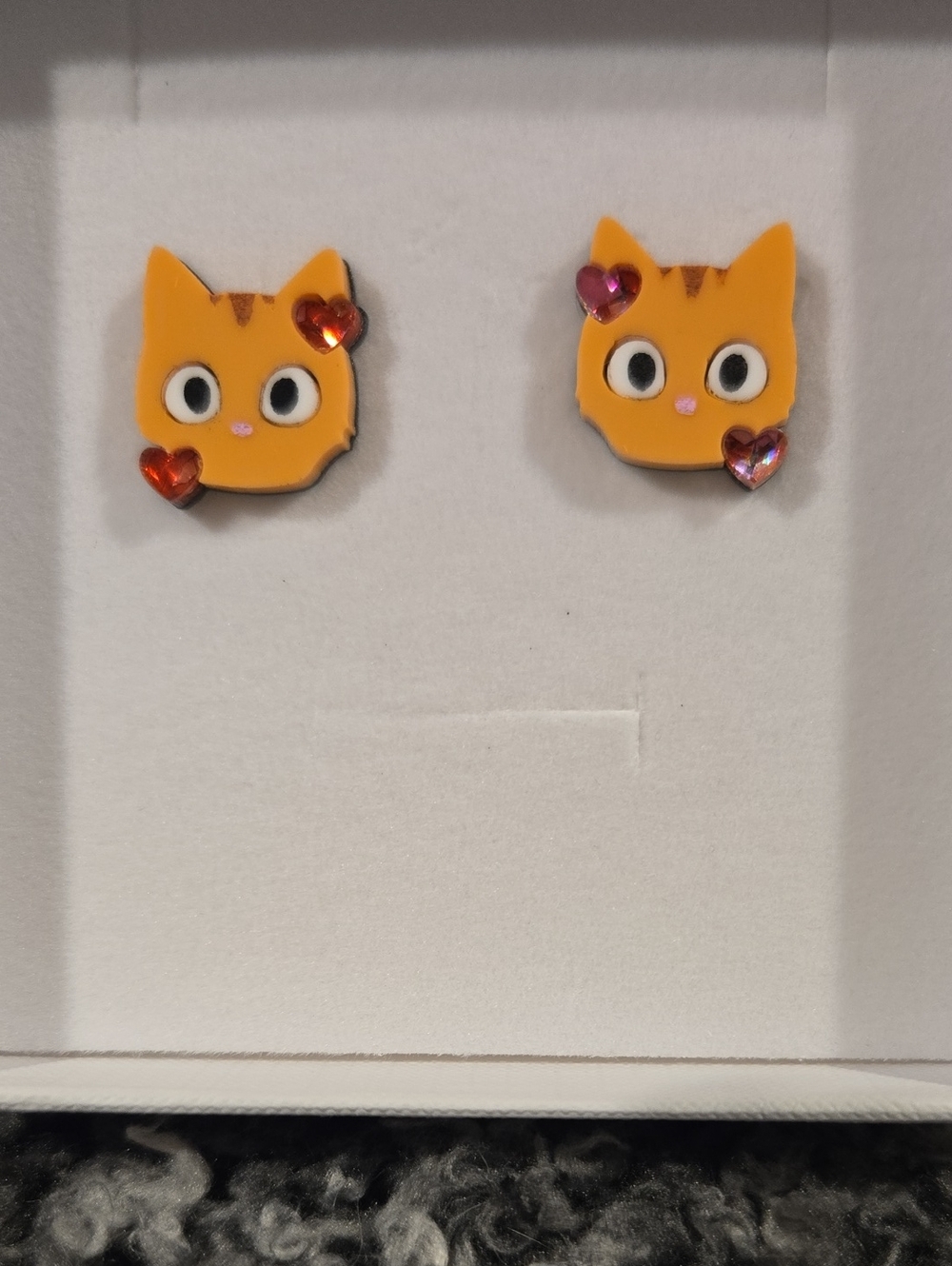 Kailie Peters Orange Cat Stud Earrings